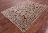 Peshawar Handmade Wool Rug - 5' 8" X 7' 11" - Golden Nile