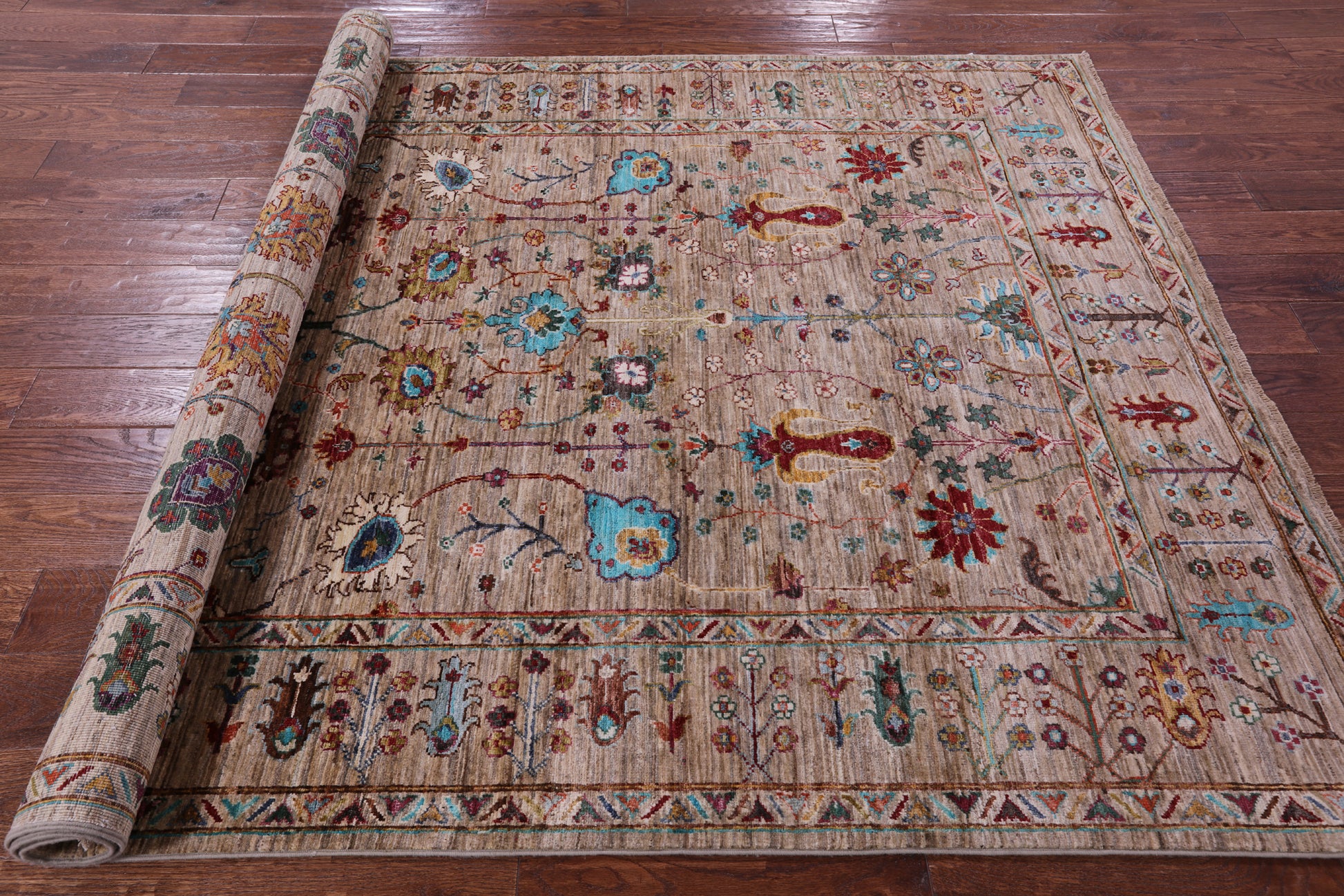 Peshawar Handmade Wool Rug - 5' 8" X 7' 11" - Golden Nile