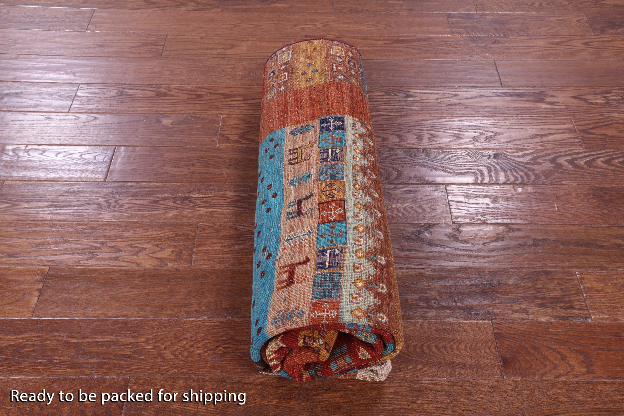 Tribal Persian Gabbeh Hand Knotted Wool Rug - 5' 9" X 7' 11" - Golden Nile
