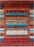 Tribal Persian Gabbeh Hand Knotted Wool Rug - 5' 9" X 7' 11" - Golden Nile