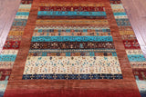 Tribal Persian Gabbeh Hand Knotted Wool Rug - 5' 9" X 7' 11" - Golden Nile