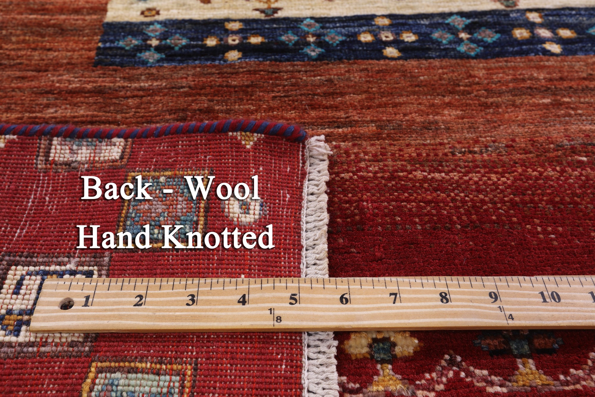 Tribal Persian Gabbeh Hand Knotted Wool Rug - 5' 9" X 7' 11" - Golden Nile