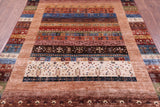 Tribal Persian Gabbeh Handmade Wool Rug - 5' 8" X 7' 11" - Golden Nile