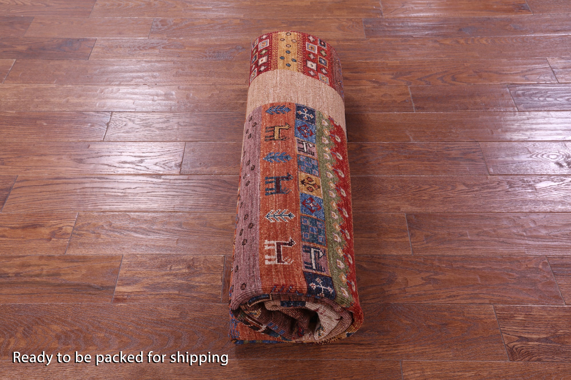Tribal Persian Gabbeh Handmade Wool Rug - 5' 8" X 7' 11" - Golden Nile