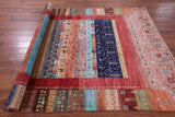 Tribal Persian Gabbeh Hand Knotted Wool Rug - 6' 8" X 10' 2" - Golden Nile
