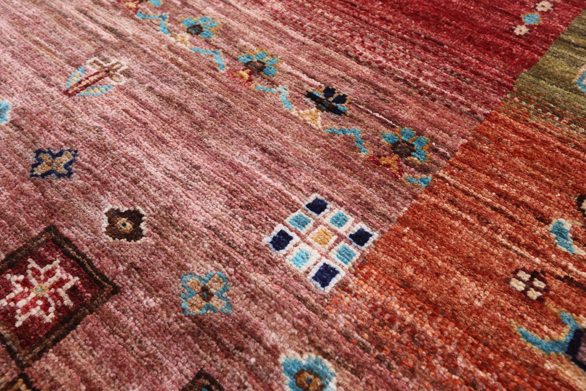 Tribal Persian Gabbeh Hand Knotted Wool Rug - 6' 8" X 10' 2" - Golden Nile