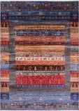 Tribal Persian Gabbeh Hand Knotted Wool Rug - 5' 8" X 8' 0" - Golden Nile