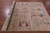 Tribal Persian Gabbeh Hand Knotted Wool Rug - 6' 6" X 9' 7" - Golden Nile
