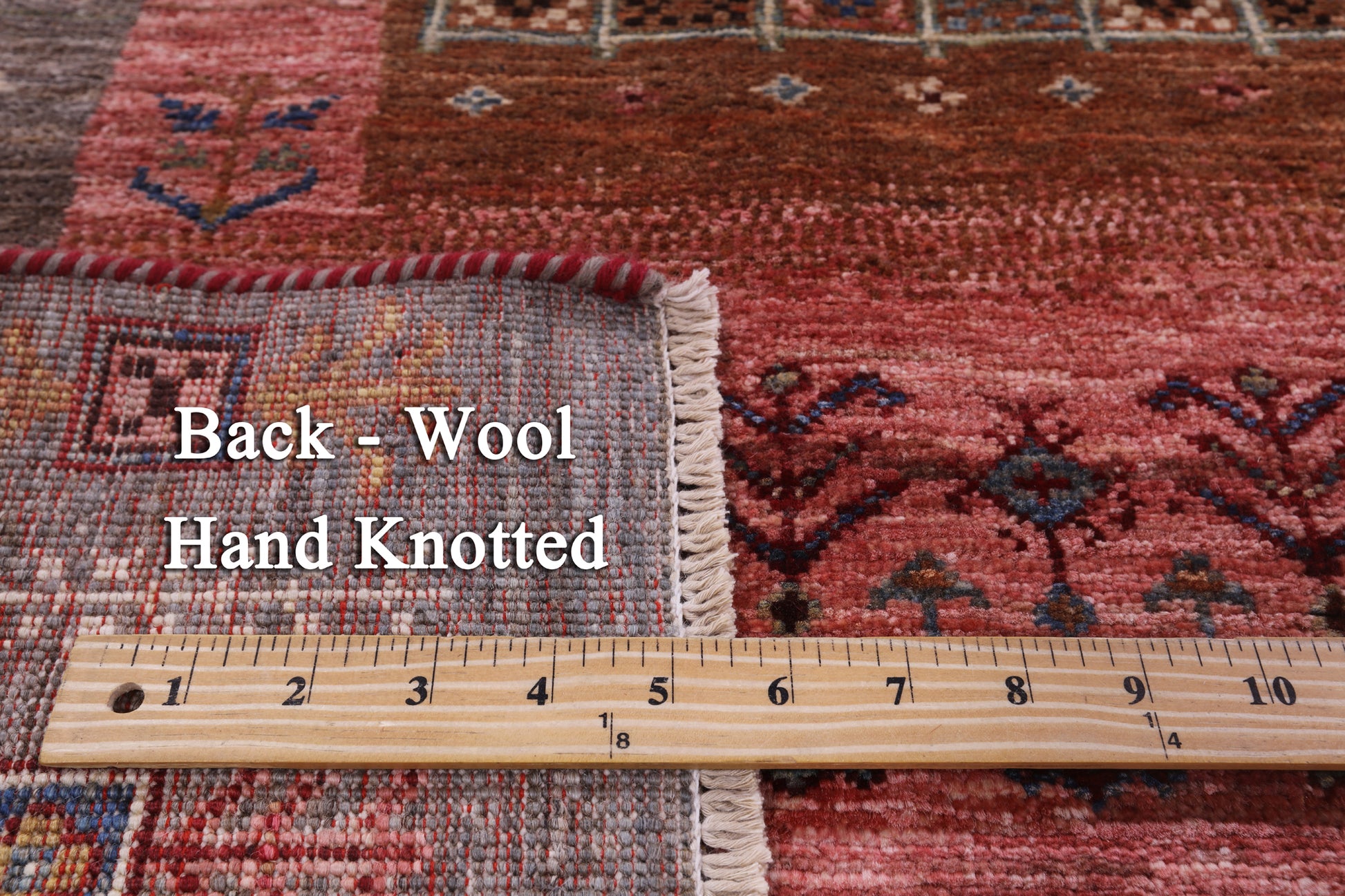 Tribal Persian Gabbeh Hand Knotted Wool Rug - 8' 4" X 9' 10" - Golden Nile