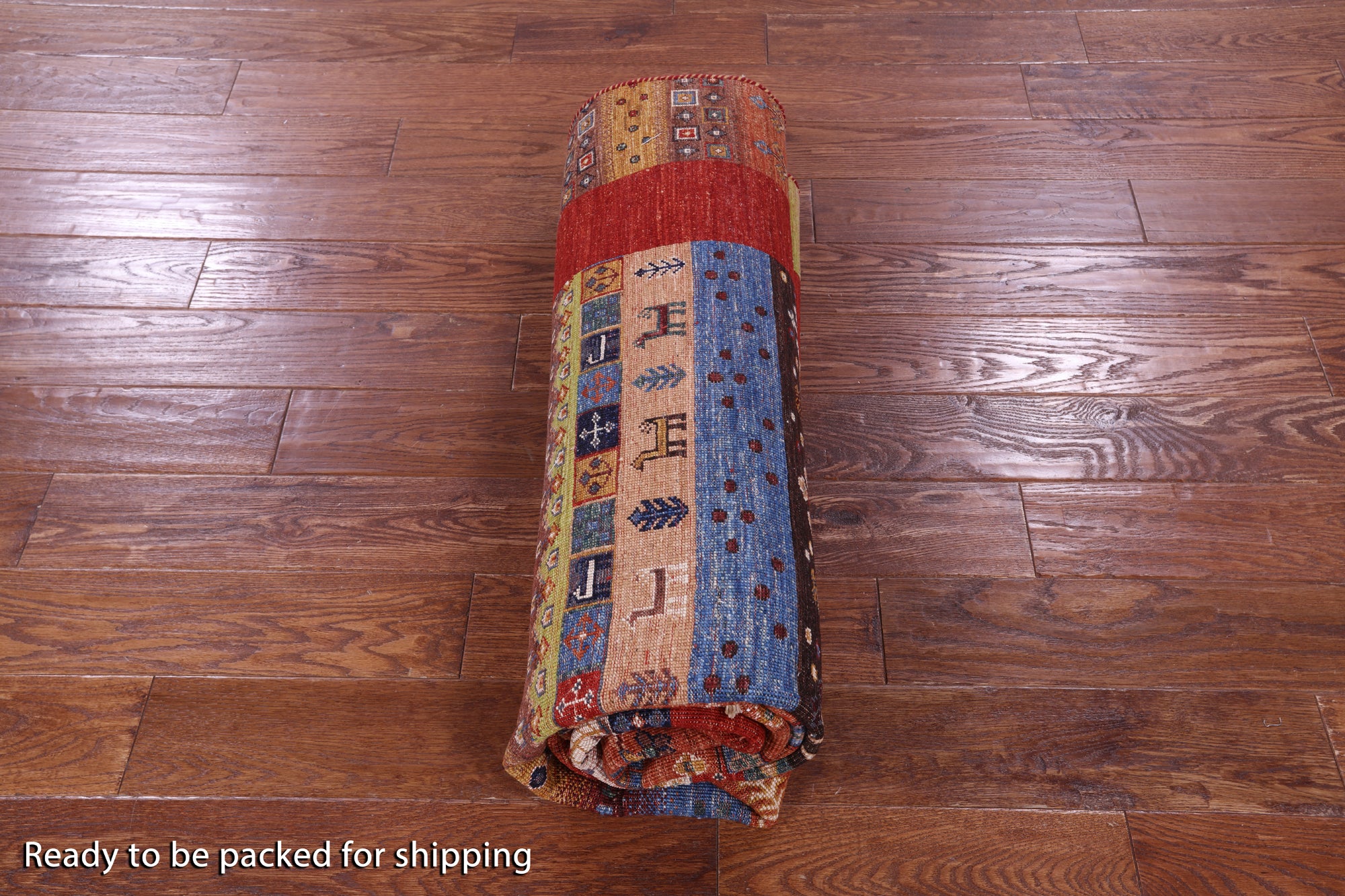 Tribal Persian Gabbeh Handmade Wool Rug - 5' 9" X 7' 10" - Golden Nile
