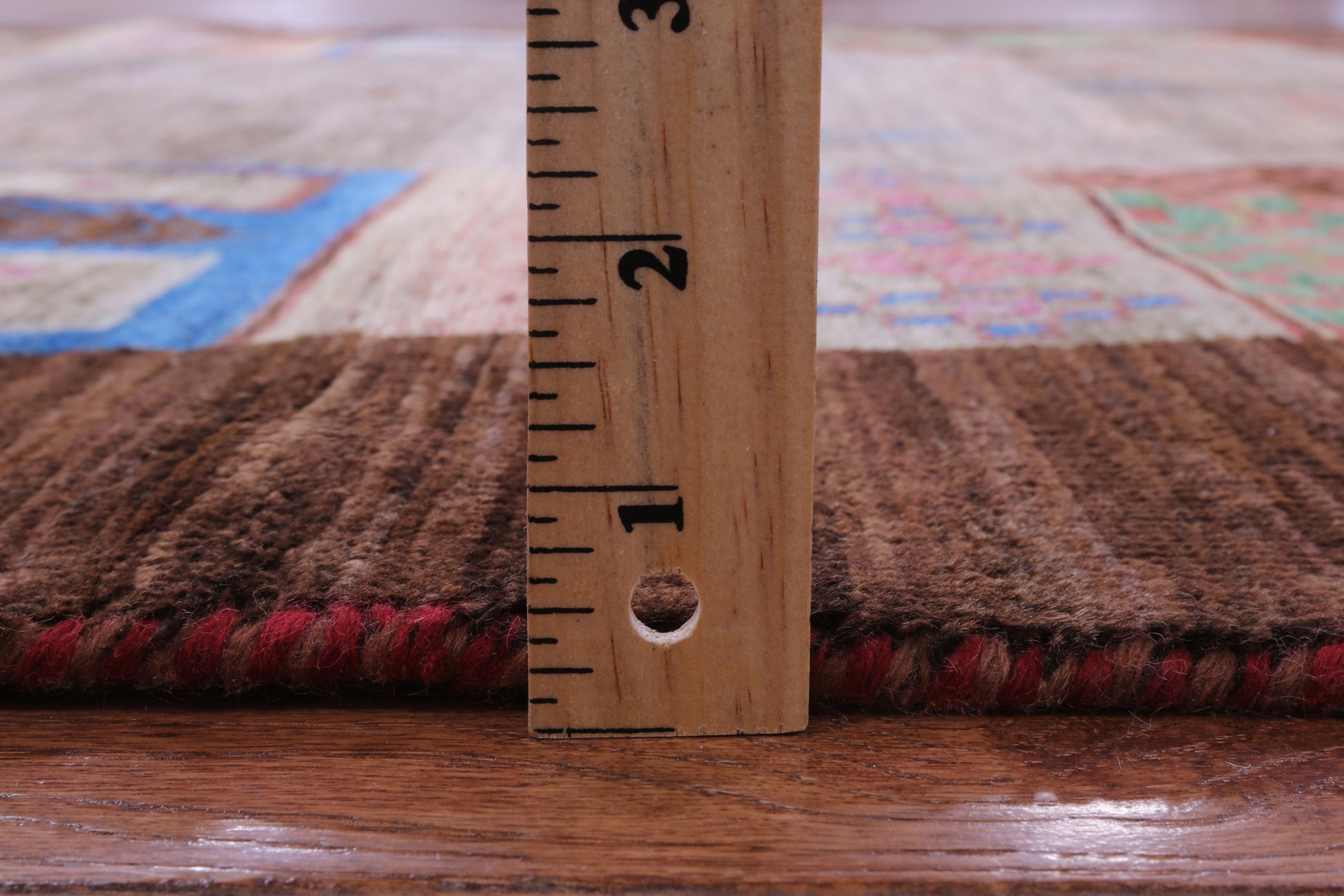 Brown Tribal Persian Gabbeh Hand Knotted Wool Rug - 5' 8" X 8' 3" - Golden Nile