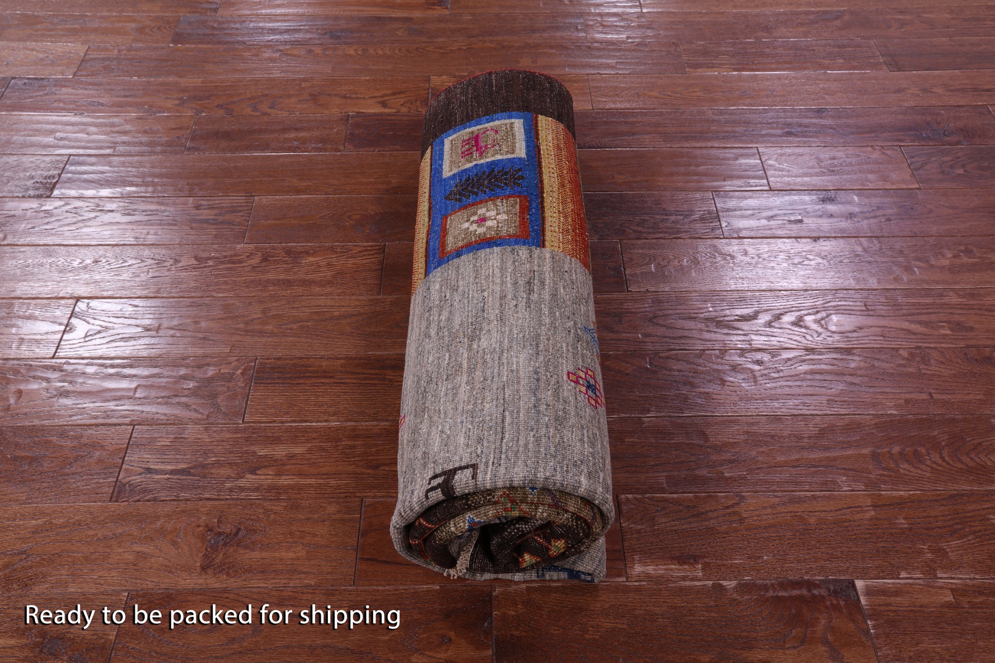 Brown Tribal Persian Gabbeh Hand Knotted Wool Rug - 5' 8" X 8' 3" - Golden Nile