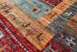 Tribal Persian Gabbeh Hand Knotted Wool Runner Rug - 2' 8" X 8' 4" - Golden Nile