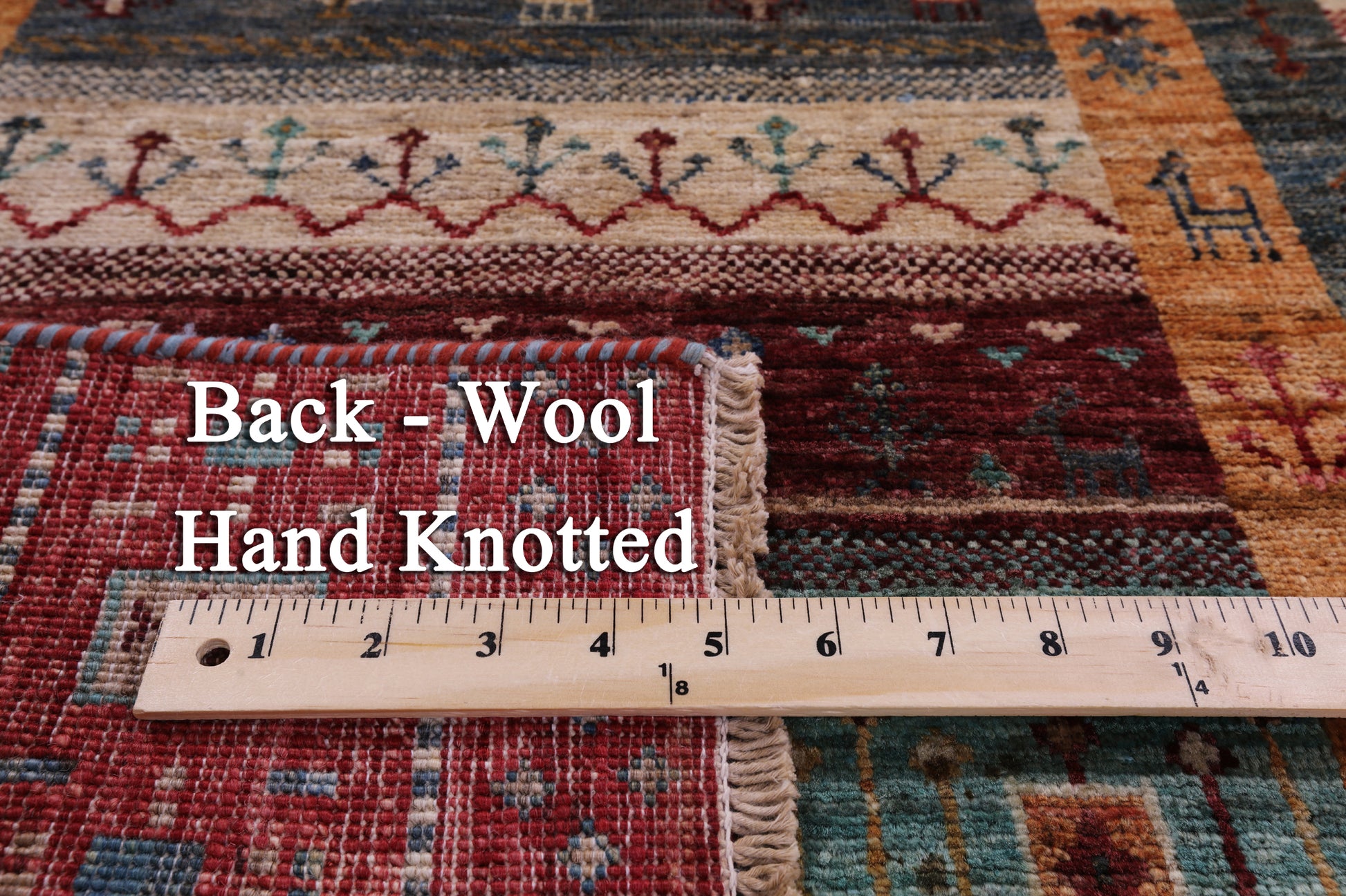 Tribal Persian Gabbeh Hand Knotted Wool Runner Rug - 2' 8" X 8' 4" - Golden Nile