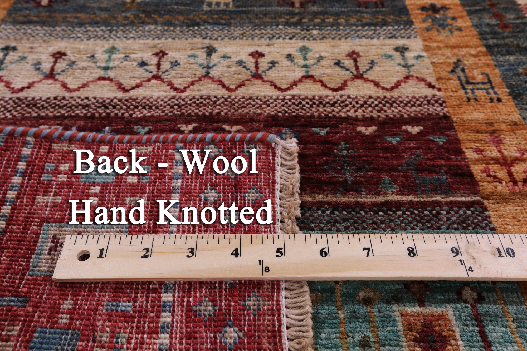 Tribal Persian Gabbeh Hand Knotted Wool Runner Rug - 2' 8" X 8' 4" - Golden Nile