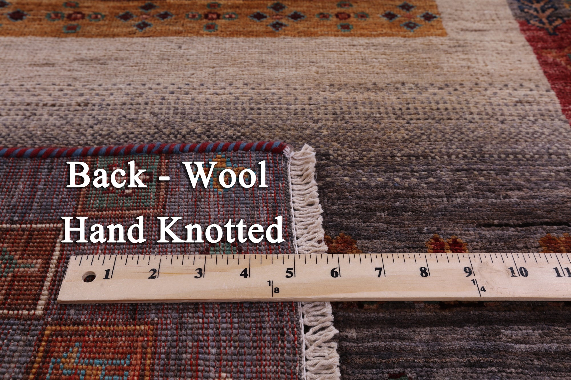 Tribal Persian Gabbeh Hand Knotted Wool Runner Rug - 2' 9" X 9' 8" - Golden Nile