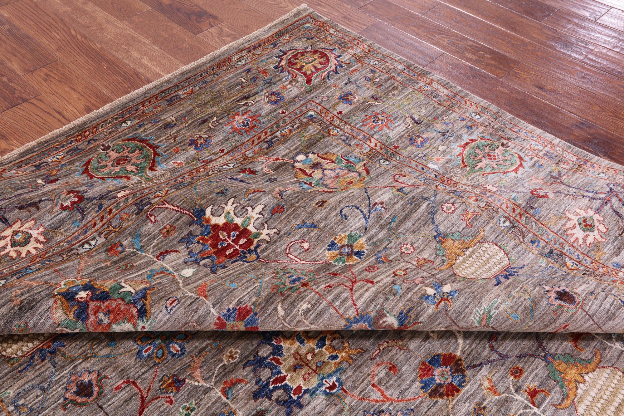 Peshawar Handmade Wool Rug - 8' 0" X 9' 9" - Golden Nile