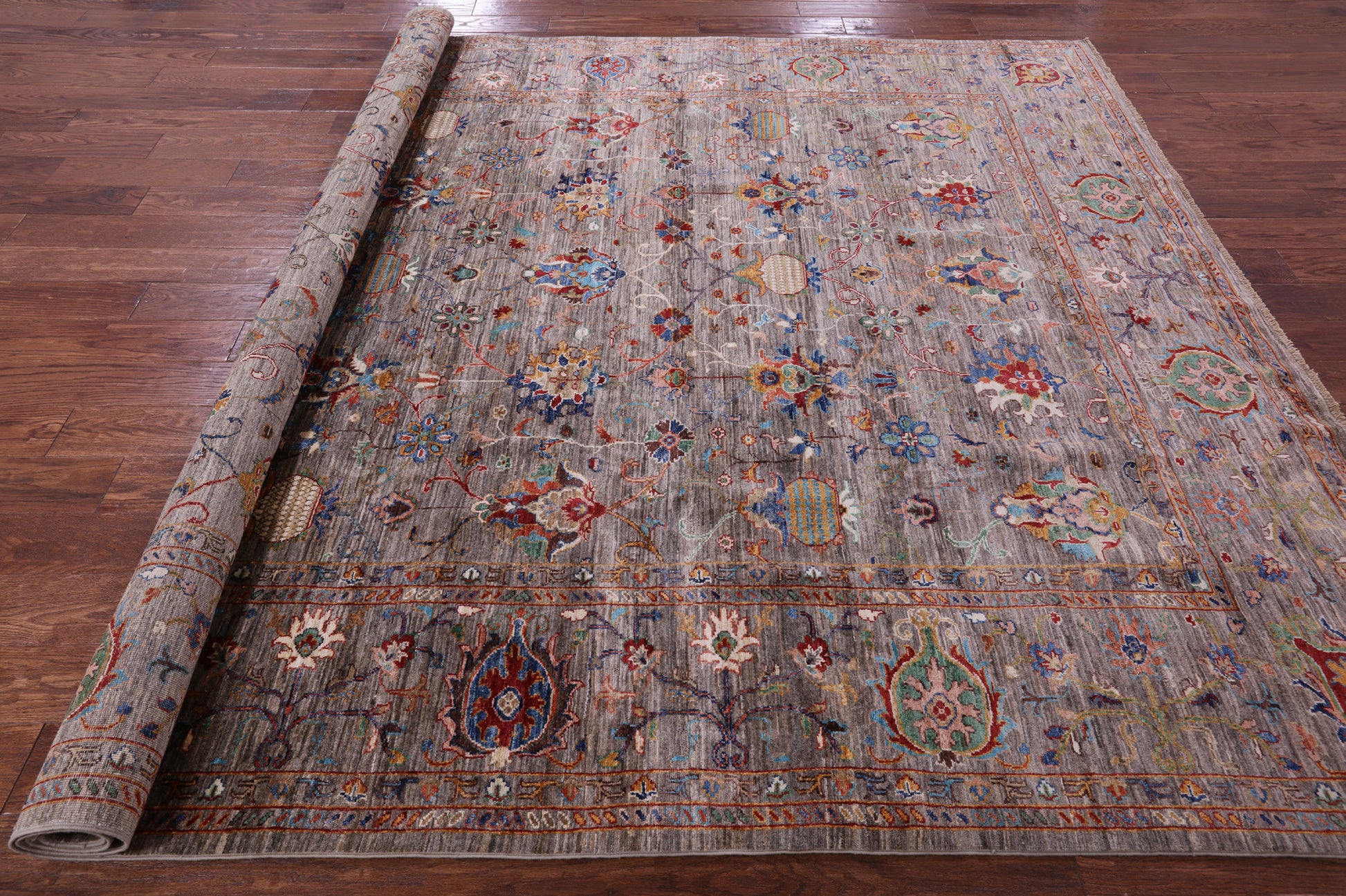 Peshawar Handmade Wool Rug - 8' 0" X 9' 9" - Golden Nile