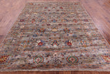 Peshawar Handmade Wool Rug - 8' 0" X 9' 9" - Golden Nile