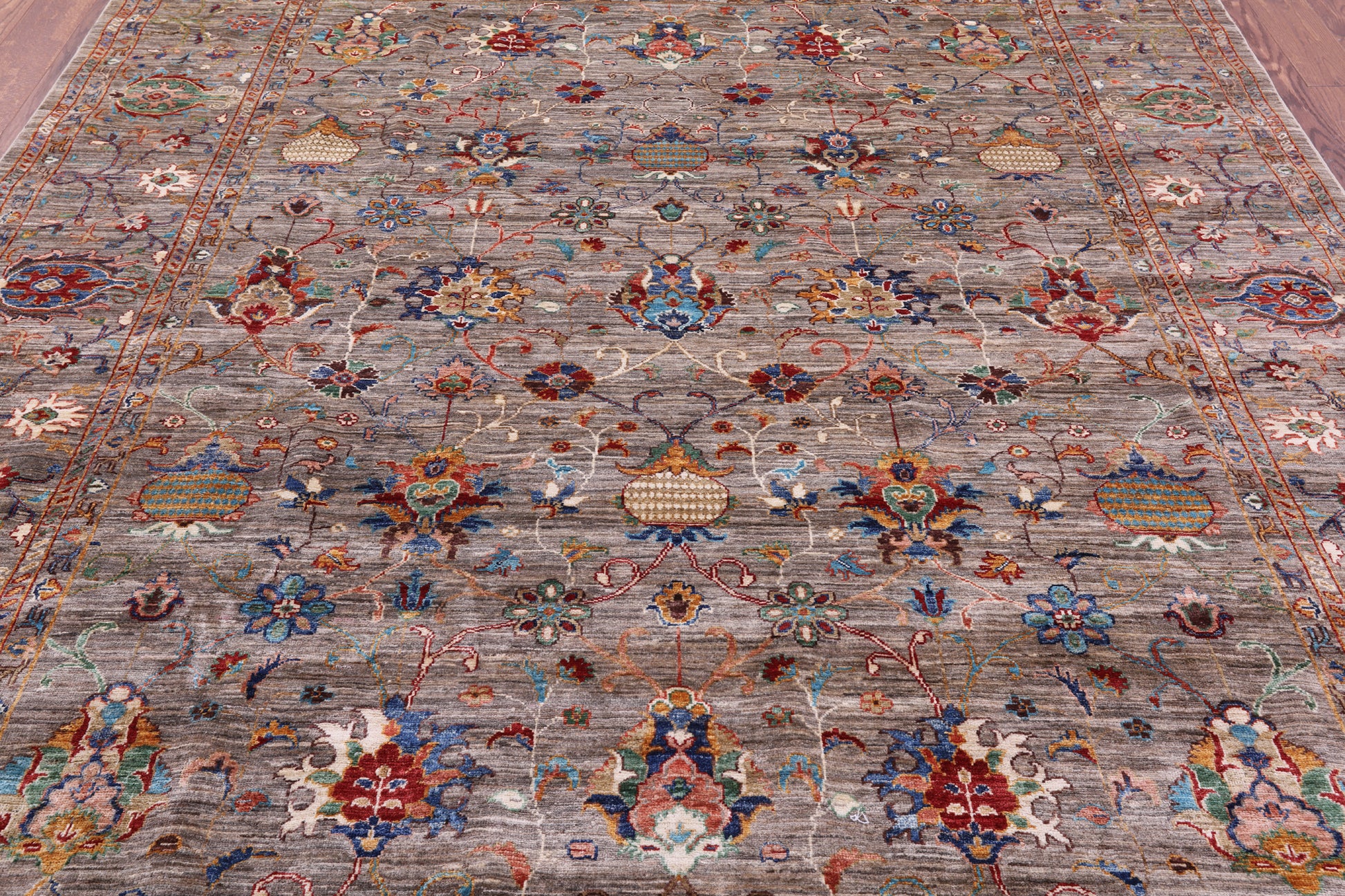Peshawar Handmade Wool Rug - 8' 0" X 9' 9" - Golden Nile