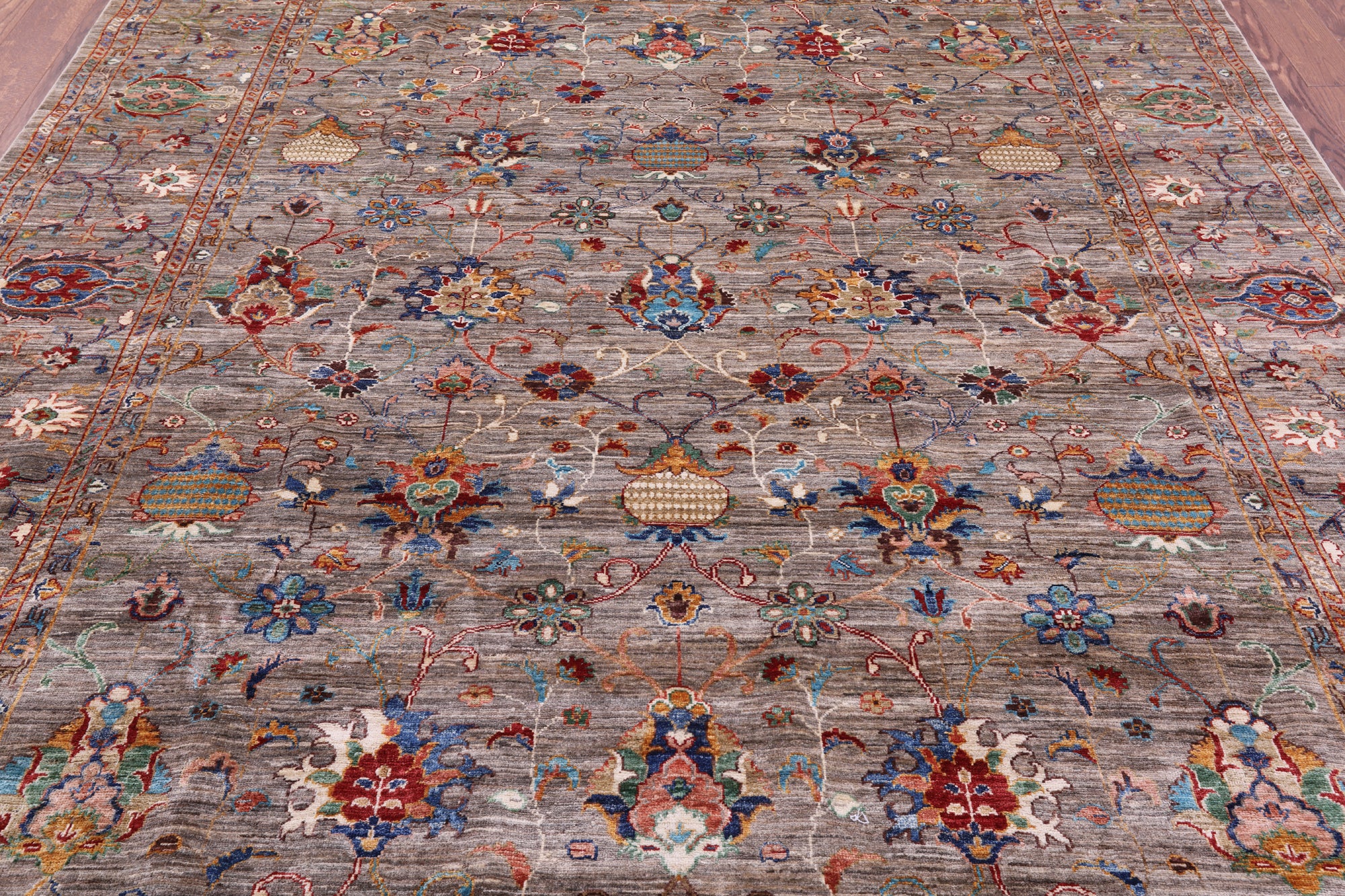 Peshawar Handmade Wool Rug - 8' 0" X 9' 9" - Golden Nile
