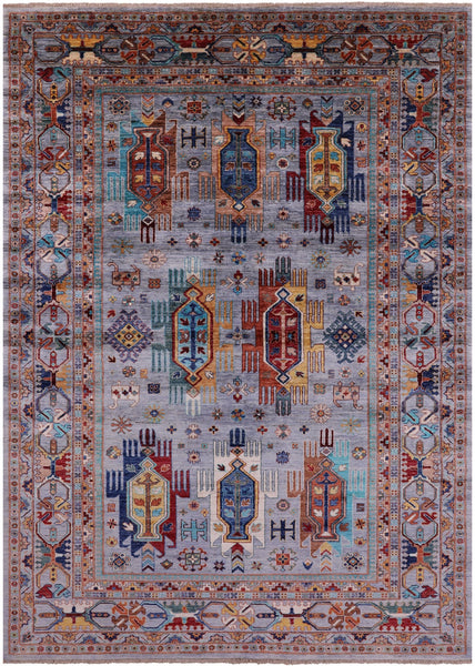 Persian Fine Serapi Handmade Wool Rug - 6' 9" X 9' 7" - Golden Nile