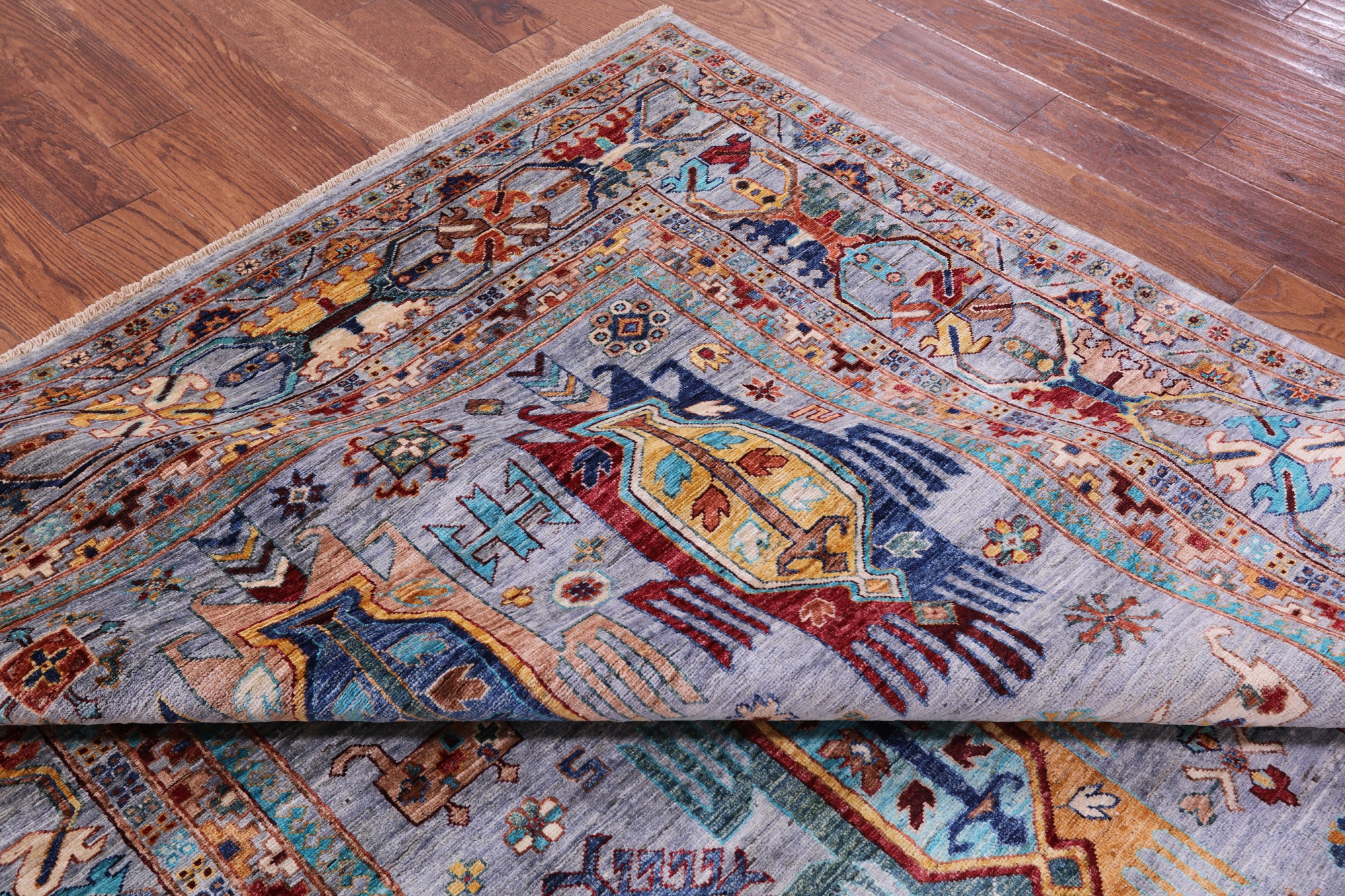 Persian Fine Serapi Handmade Wool Rug - 6' 9" X 9' 7" - Golden Nile