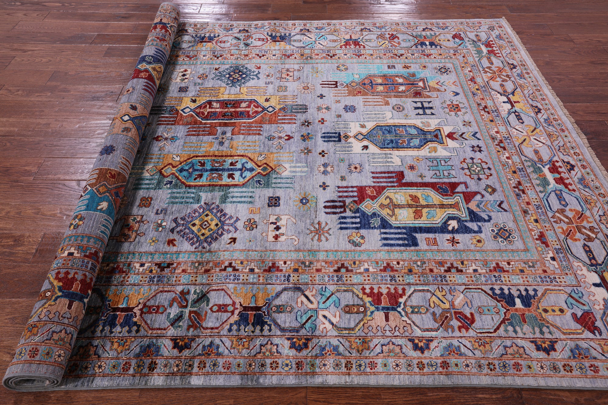 Persian Fine Serapi Handmade Wool Rug - 6' 9" X 9' 7" - Golden Nile