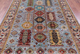 Turkmen Ersari Hand Knotted Wool Rug - 6' 10" X 10' 0" - Golden Nile