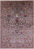 Peshawar Hand Knotted Wool Rug - 6' 9" X 9' 9" - Golden Nile