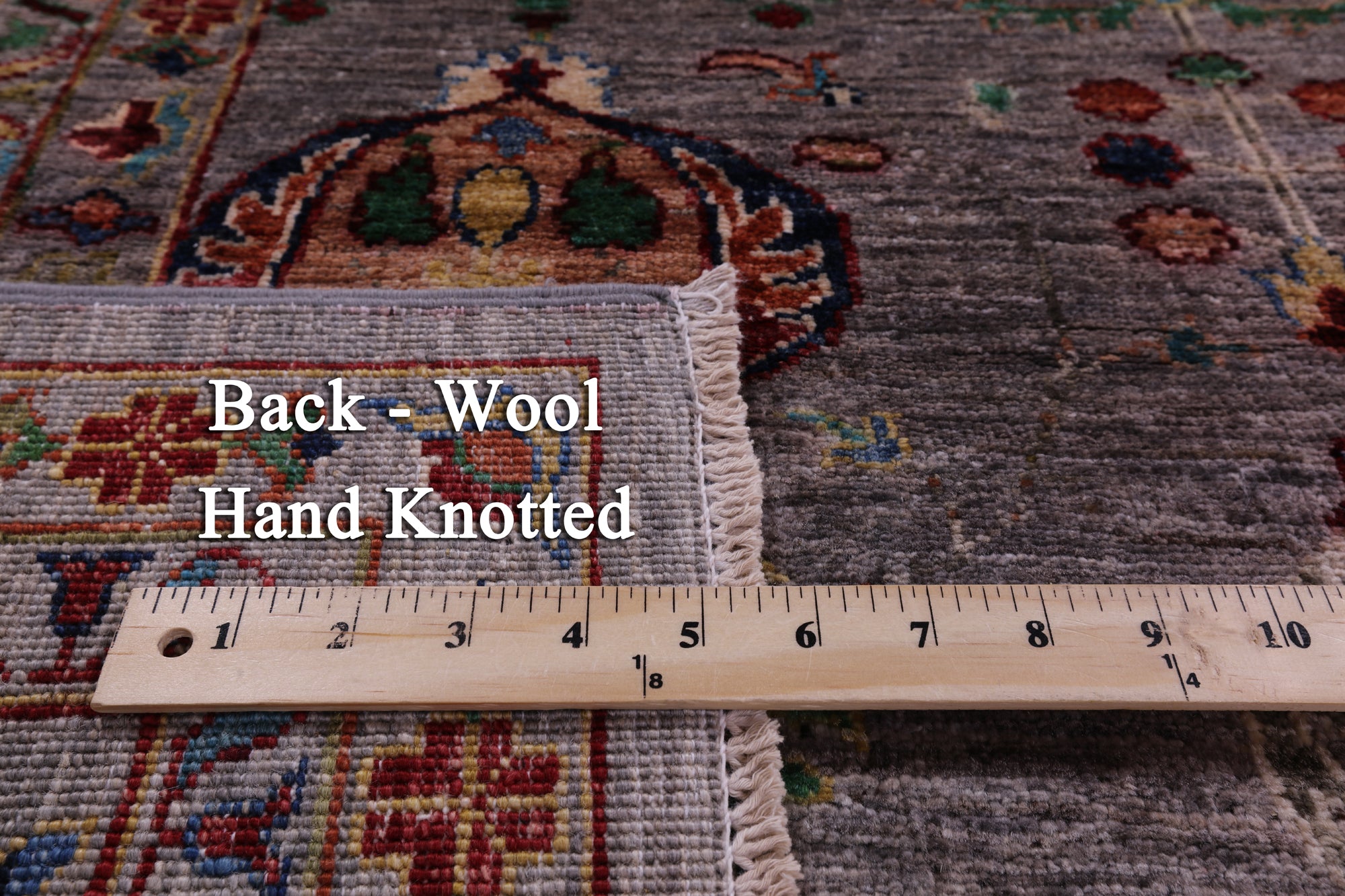 Peshawar Hand Knotted Wool Rug - 6' 9" X 9' 9" - Golden Nile