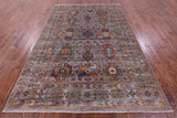 Turkmen Ersari Hand Knotted Wool Rug - 6' 7" X 9' 6" - Golden Nile