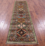 Turkmen Ersari Hand Knotted Wool Runner Rug - 2' 8" X 9' 8" - Golden Nile