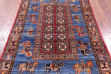 Antiqued Pazyryk Historical Design Hand Knotted Wool Rug - 3' 4" X 5' 0" - Golden Nile