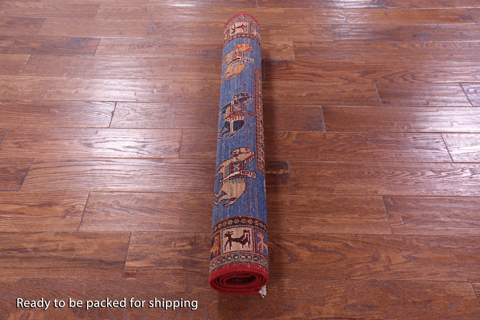 Antiqued Pazyryk Historical Design Hand Knotted Wool Rug - 3' 4" X 5' 0" - Golden Nile