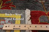 Grey William Morris Handmade Wool Area Rug - 5' 10" X 11' 6" - Golden Nile