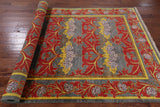 Grey William Morris Handmade Wool Area Rug - 5' 10" X 11' 6" - Golden Nile