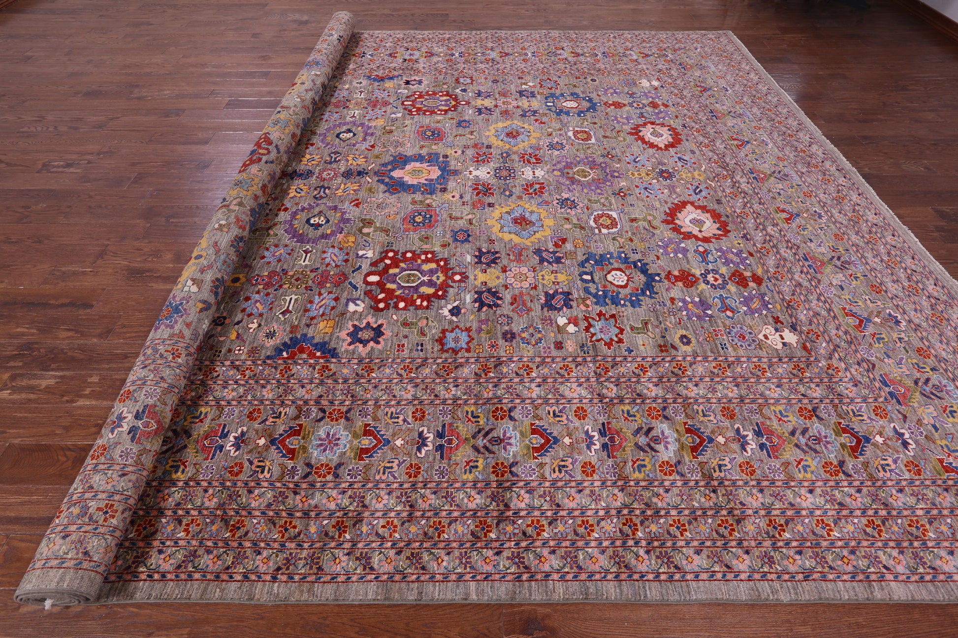 Persian Fine Serapi Hand Knotted Wool Rug - 11' 10" X 14' 7" - Golden Nile