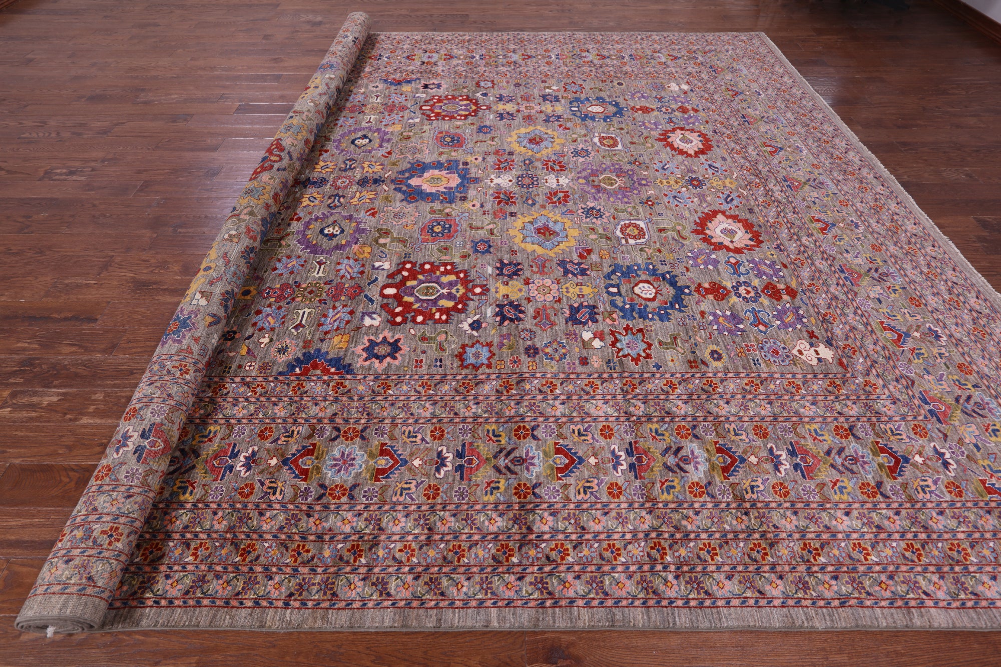 Persian Fine Serapi Hand Knotted Wool Rug - 11' 10" X 14' 7" - Golden Nile