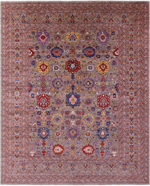 Persian Fine Serapi Hand Knotted Wool Rug - 11' 10" X 14' 7" - Golden Nile