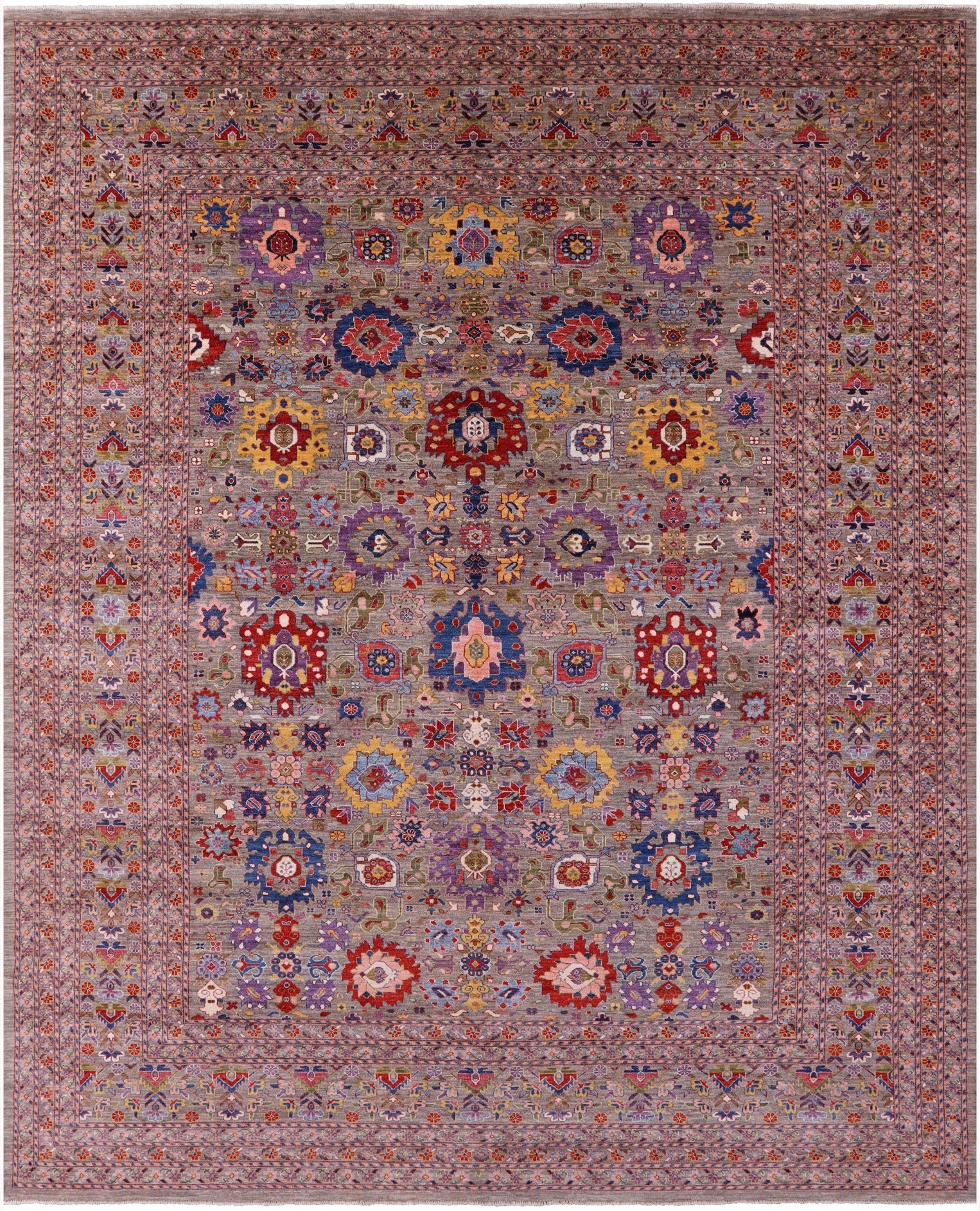 Persian Fine Serapi Hand Knotted Wool Rug - 11' 10" X 14' 7" - Golden Nile