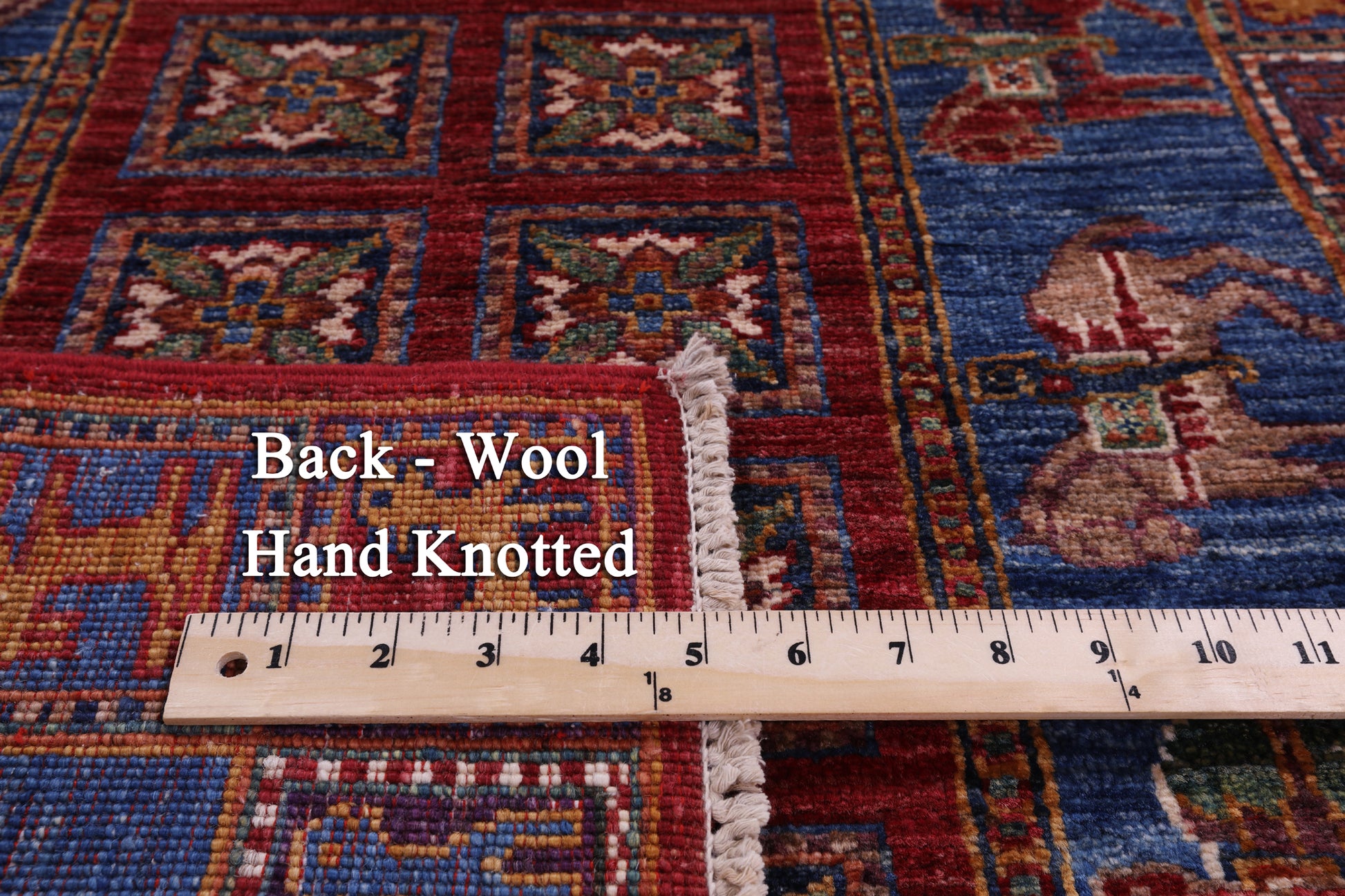 Antiqued Pazyryk Historical Design Hand Knotted Wool Runner Rug - 2' 8" X 10' 0" - Golden Nile