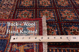 Antiqued Pazyryk Historical Design Handmade Wool Rug - 4' 0" X 6' 0" - Golden Nile
