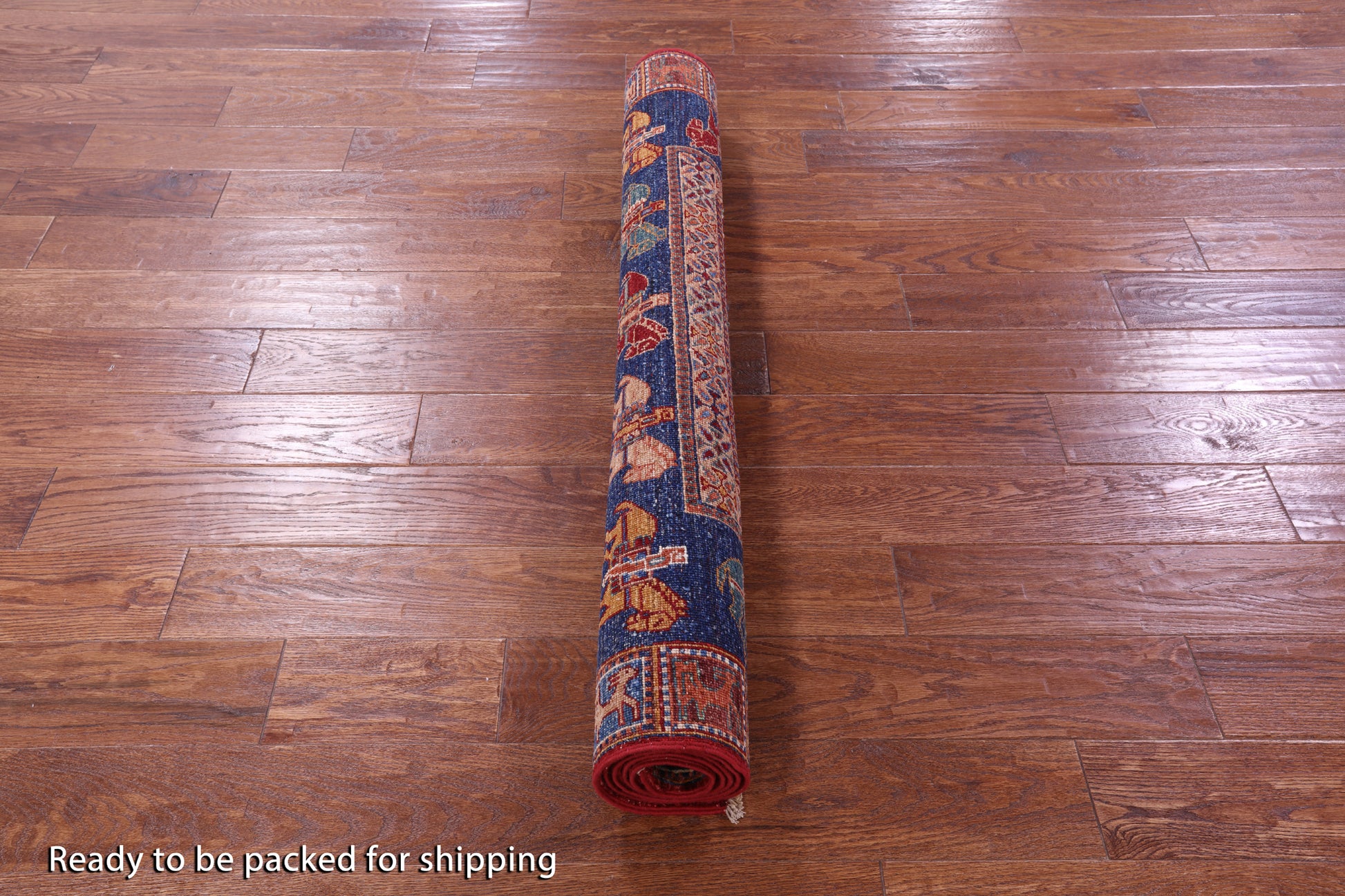 Antiqued Pazyryk Historical Design Handmade Wool Rug - 4' 0" X 6' 0" - Golden Nile