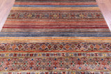 Khorjin Persian Gabbeh Hand Knotted Wool Rug - 6' 8" X 10' 3" - Golden Nile
