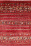 Persian Tribal Gabbeh Hand Knotted Wool Rug - 6' 9" X 9' 11" - Golden Nile
