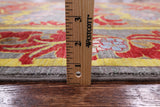 Grey William Morris Hand Knotted Wool Area Rug - 5' 10" X 8' 9" - Golden Nile