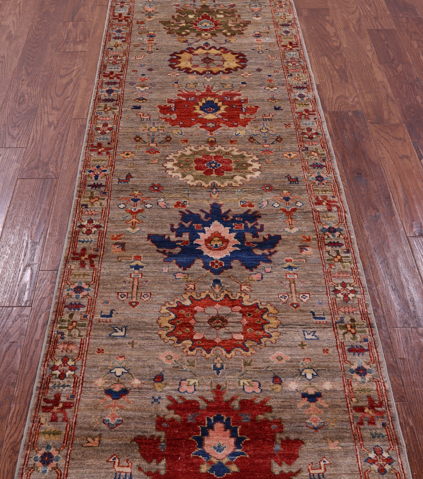 Persian Fine Serapi Hand Knotted Wool Runner Rug - 2' 8" X 9' 6" - Golden Nile