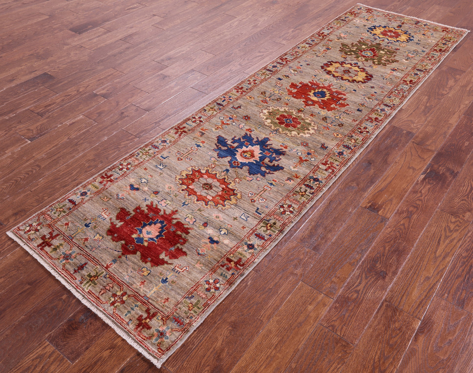 Persian Fine Serapi Hand Knotted Wool Runner Rug - 2' 8" X 9' 6" - Golden Nile