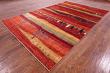 Tribal Persian Gabbeh Hand Knotted Wool Rug - 6' 4" X 10' 0" - Golden Nile
